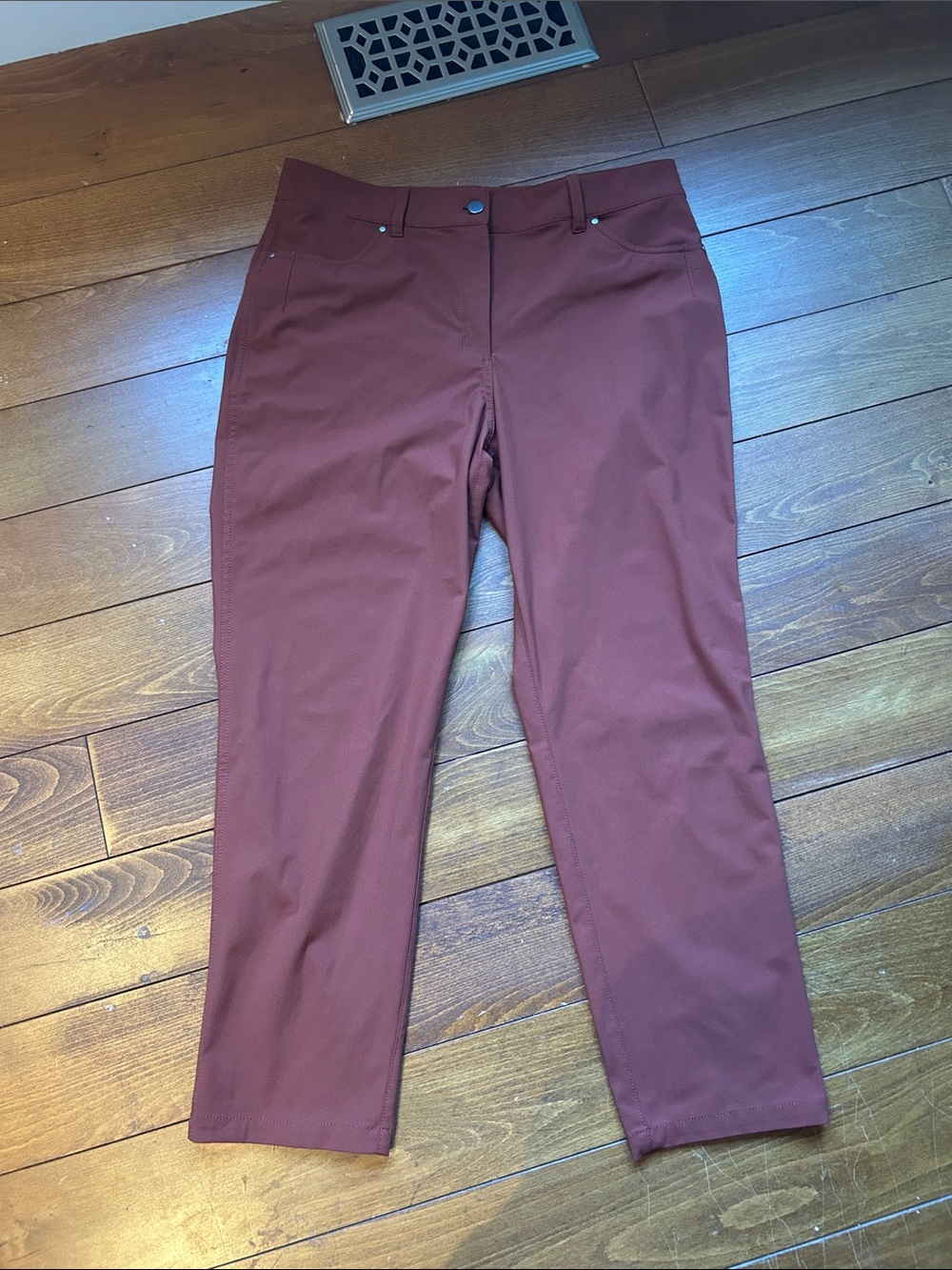 Lululemon Slim Straight Chinos in Burgundy